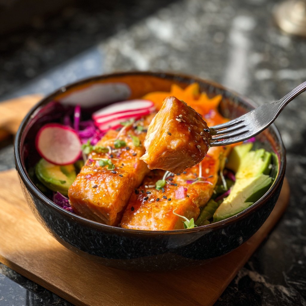 Miso Chili Salmon Bowls