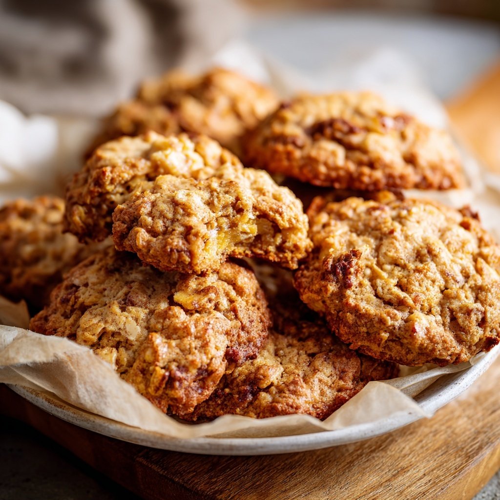 Banana Cinnamon Oatmeal Cookies