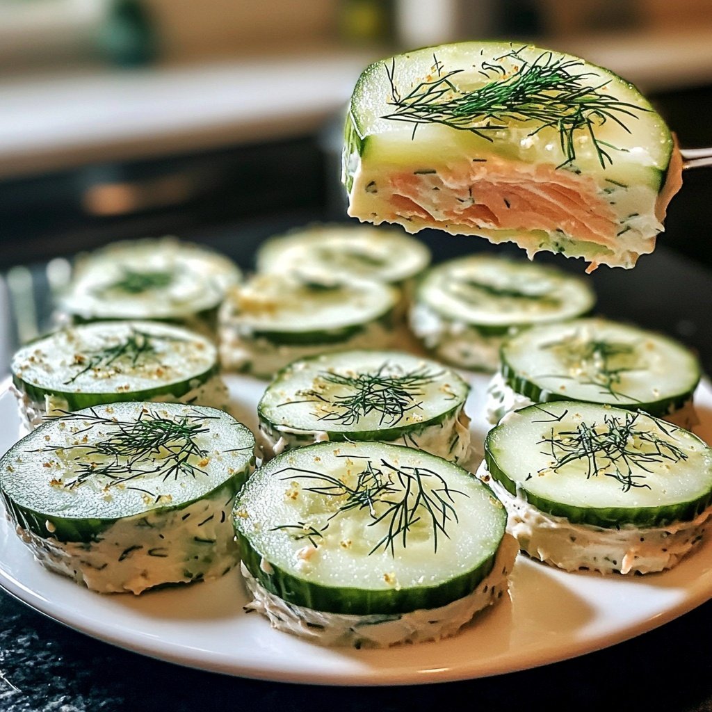 Smoked Salmon Cucumber Canapés