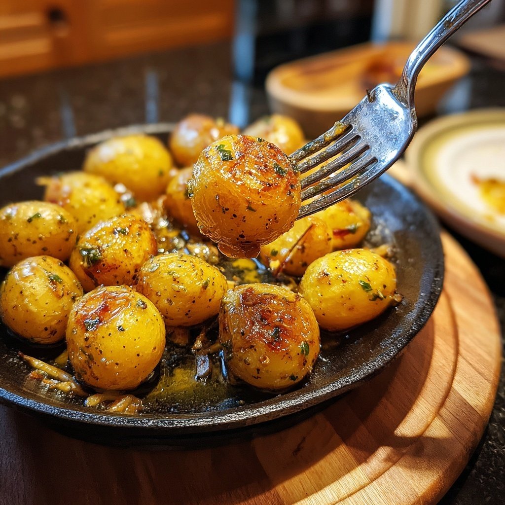 Maple-Dijon Glazed Airfryer Potatoes