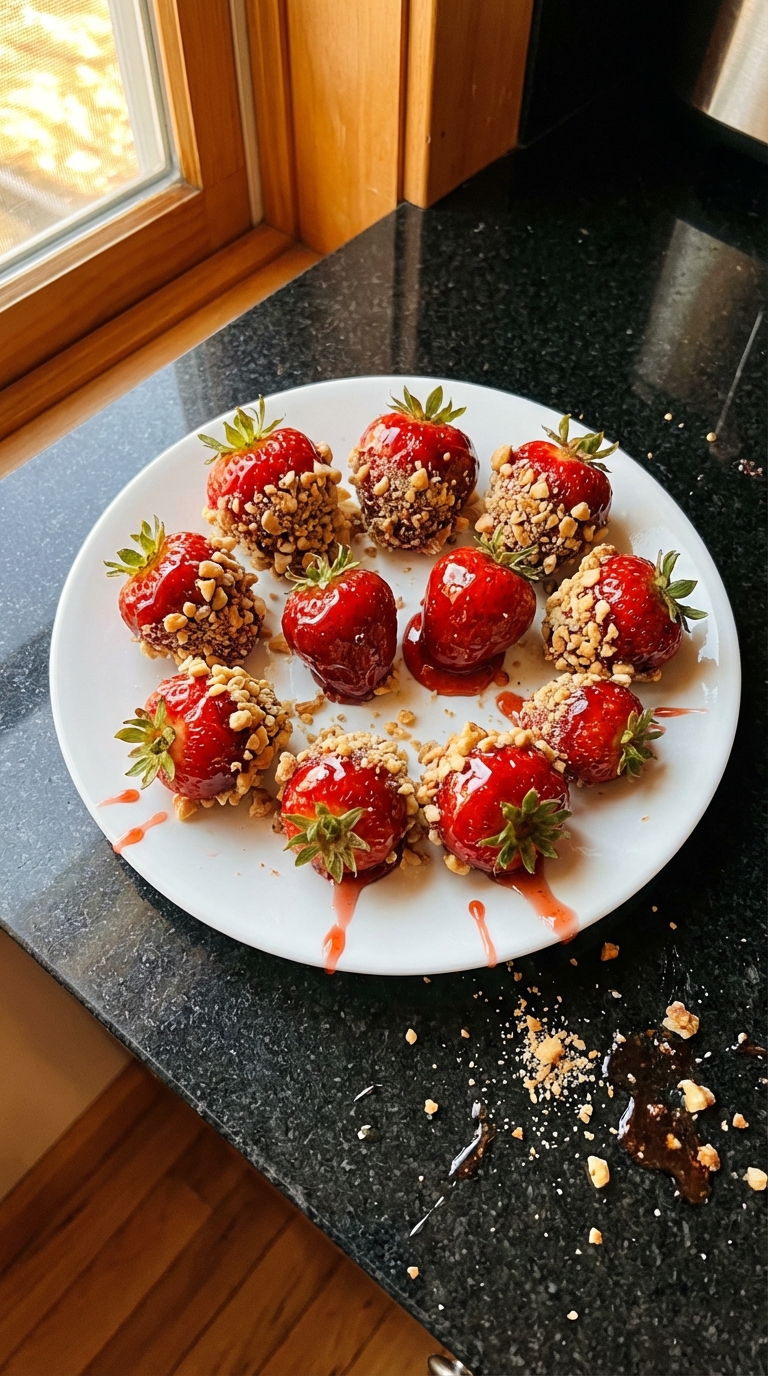 Drunken Strawberry Candy Apples
