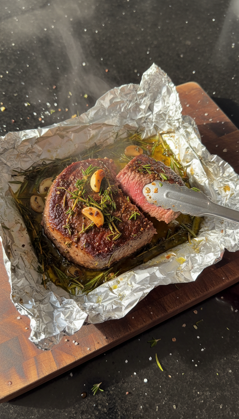 Herbed Foil Pack Filet Mignon