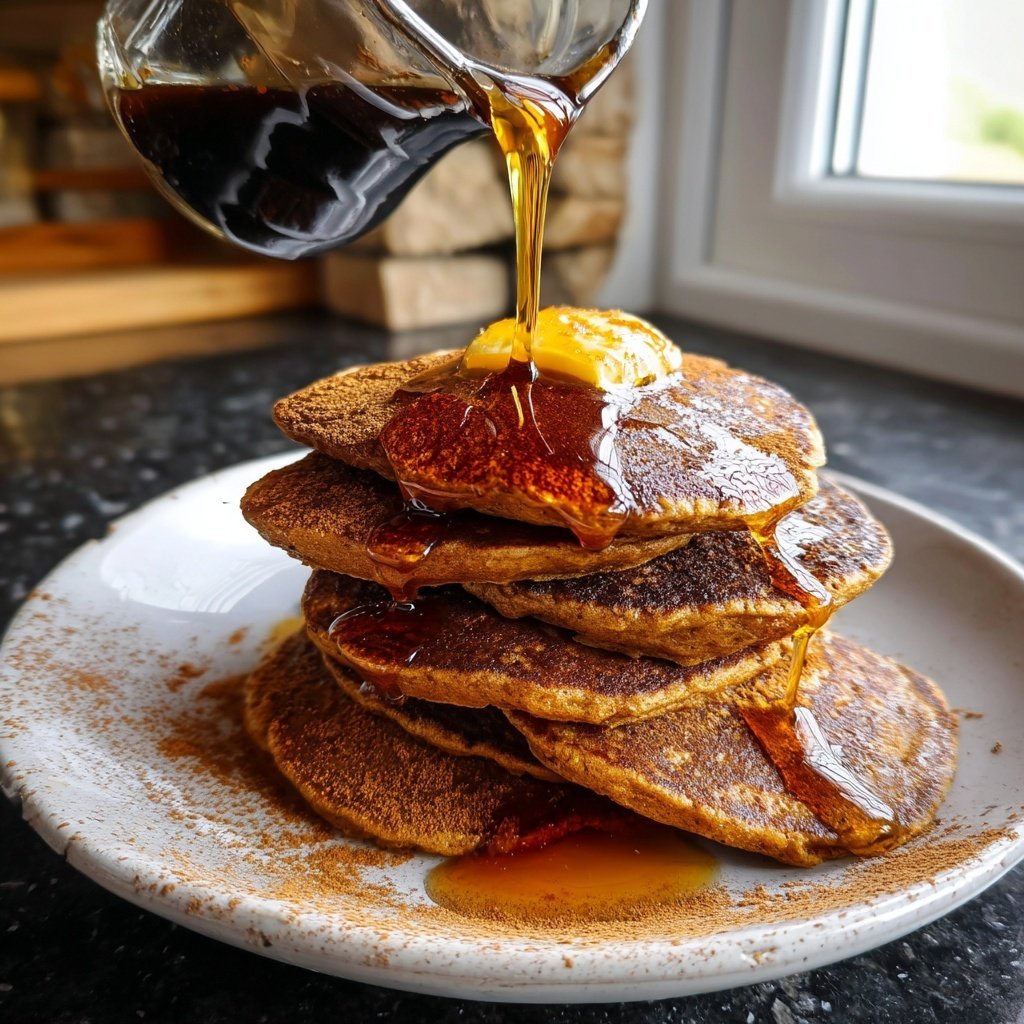 Fluffy Gingerbread Pancakes Maple Syrup