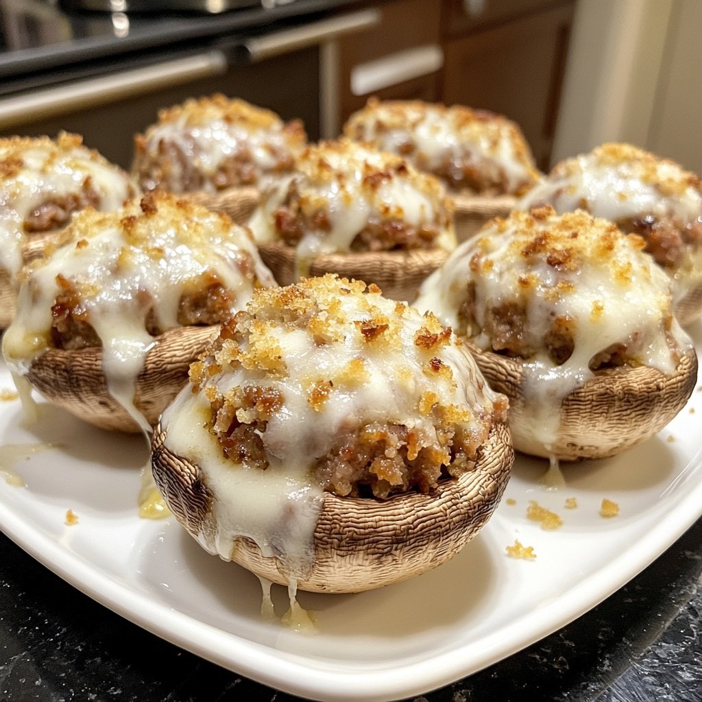 Italian Sausage-Stuffed Mushrooms