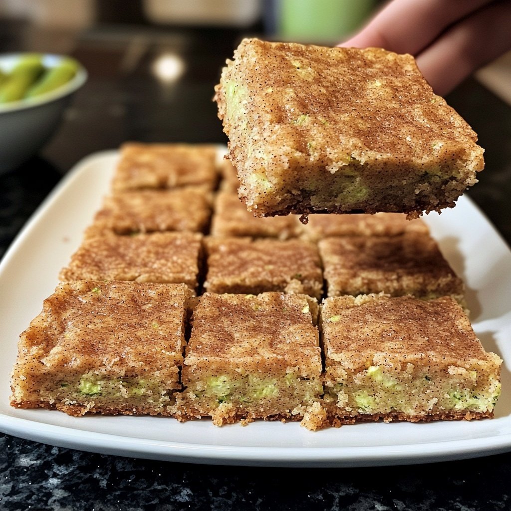 Zucchini Snickerdoodle Bars