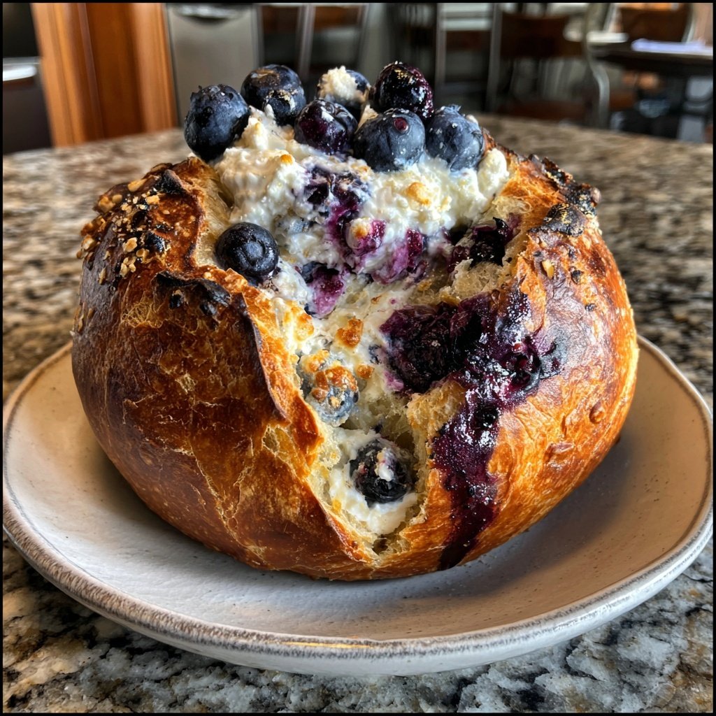 Blueberry Lemon Sourdough with Cottage Cheese