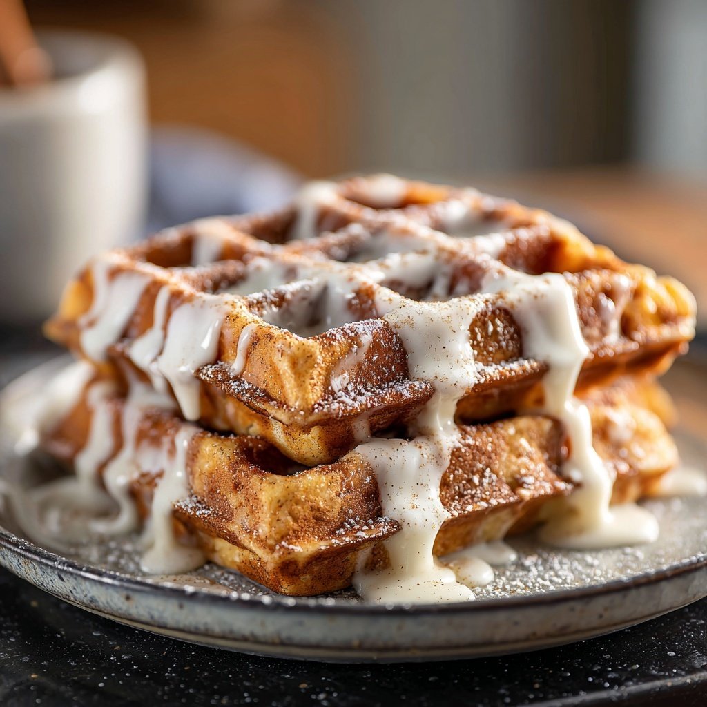 Cinnamon Roll Waffles Recipe