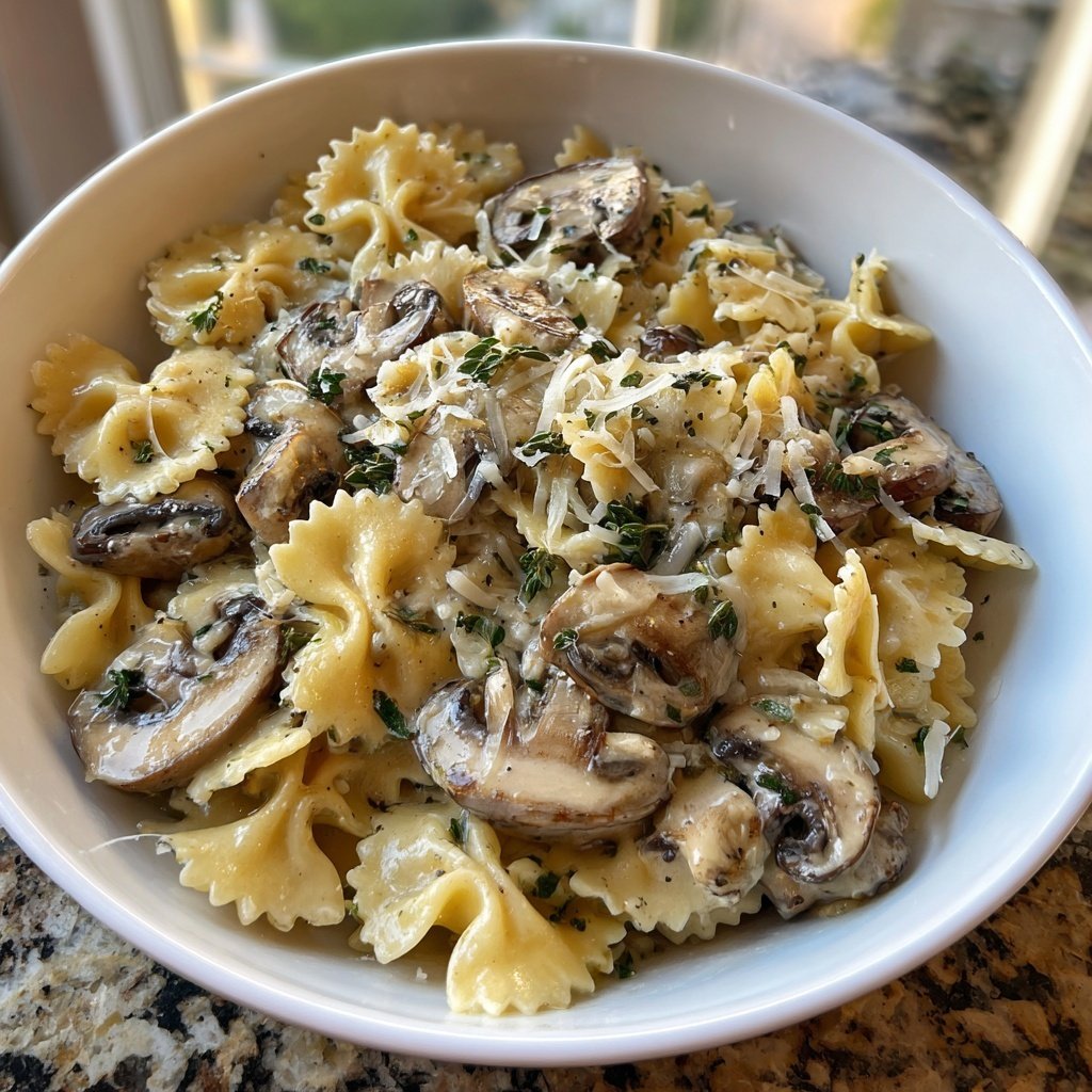 Creamy Mushroom Thyme Pasta