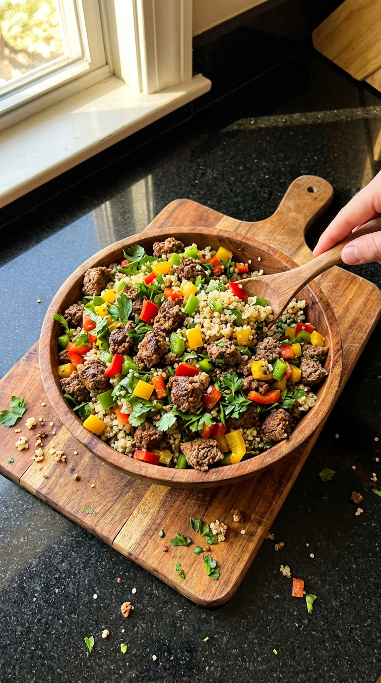 Ground Beef and Quinoa Salad
