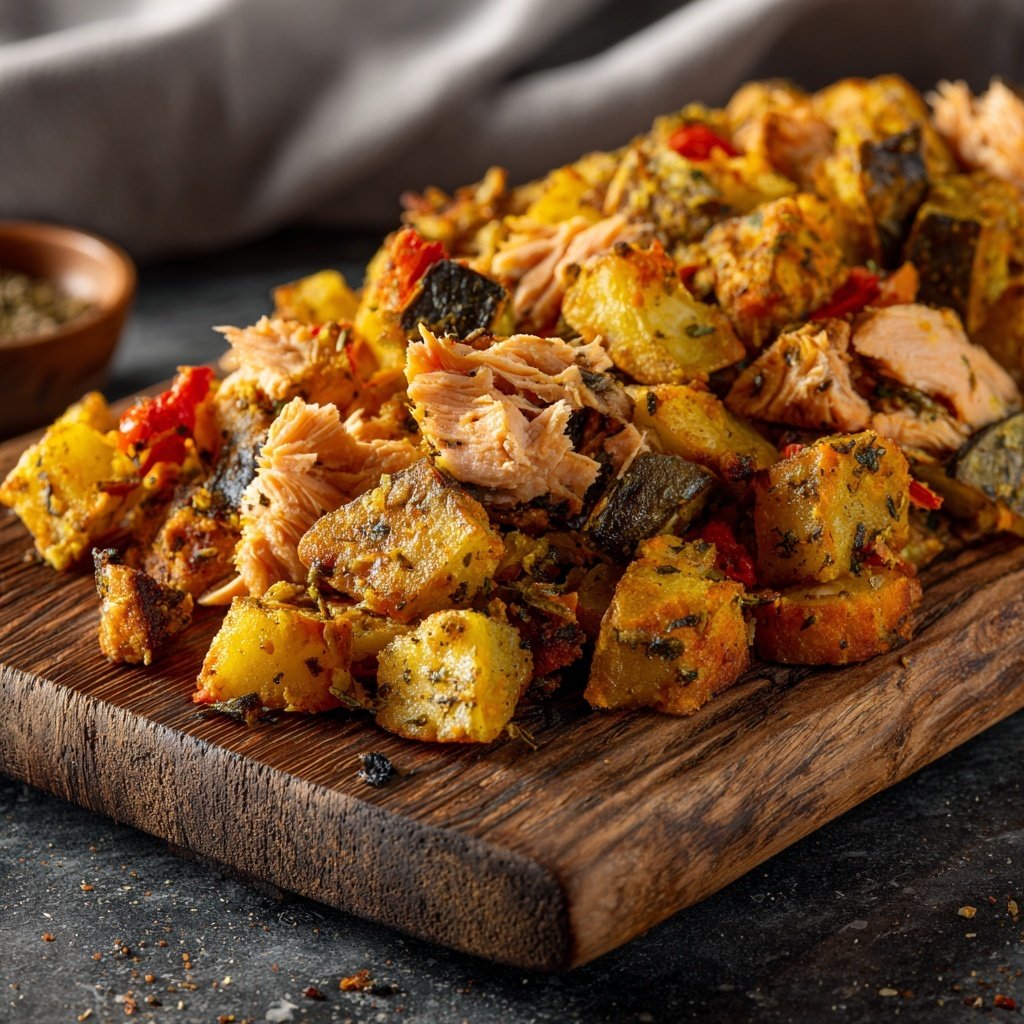 Salmon and Sweet Potato Hash