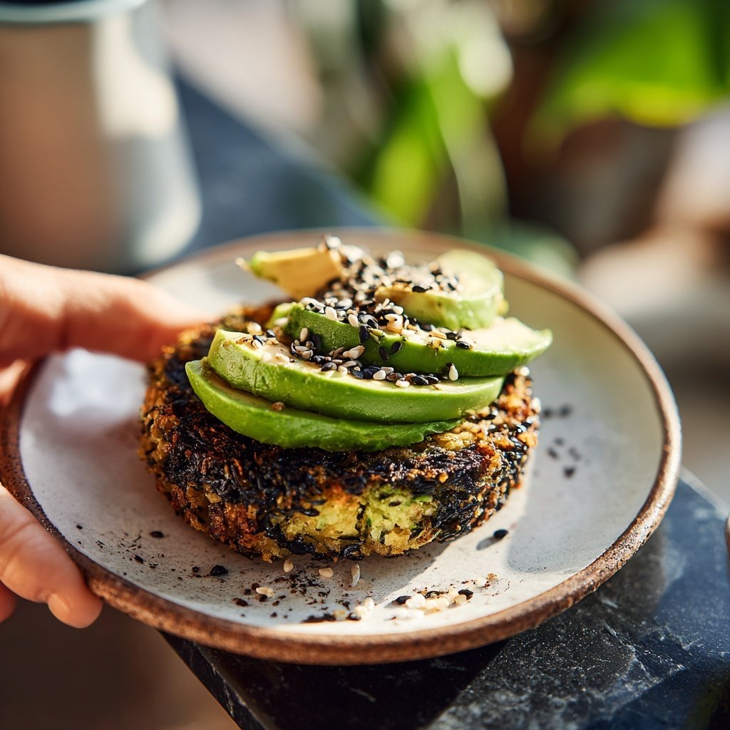 Seaweed Kelp Burger with Avocado