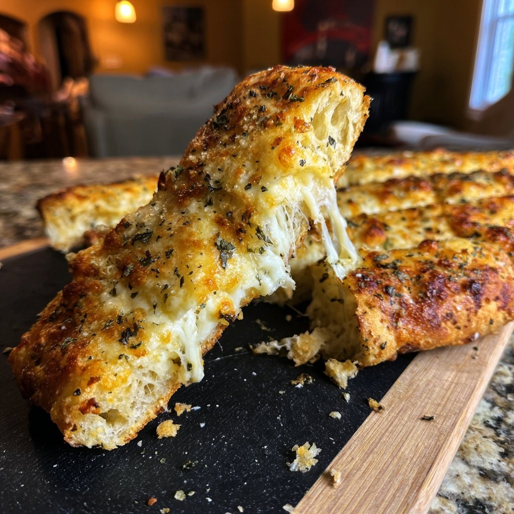 Savory Cheesy Garlic Breadsticks