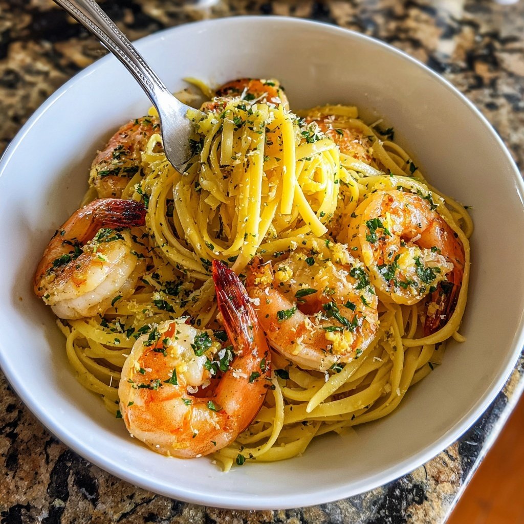 Romantic Shrimp Scampi Dinner