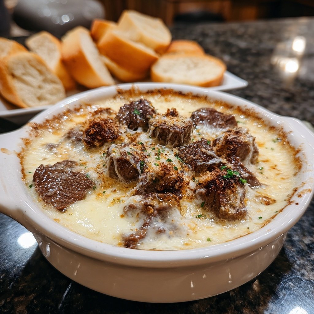 Steak and Cheese Fondue Bliss