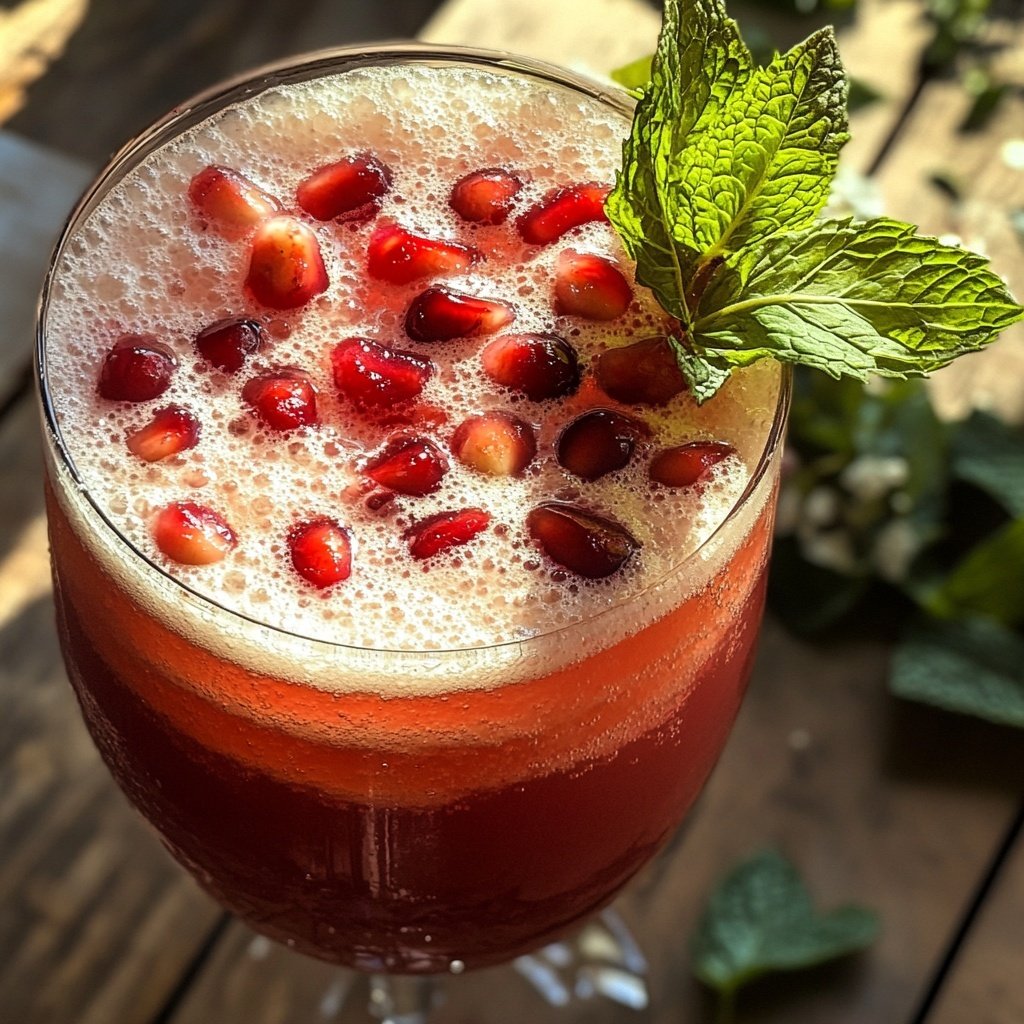 Pomegranate Gin Fizz