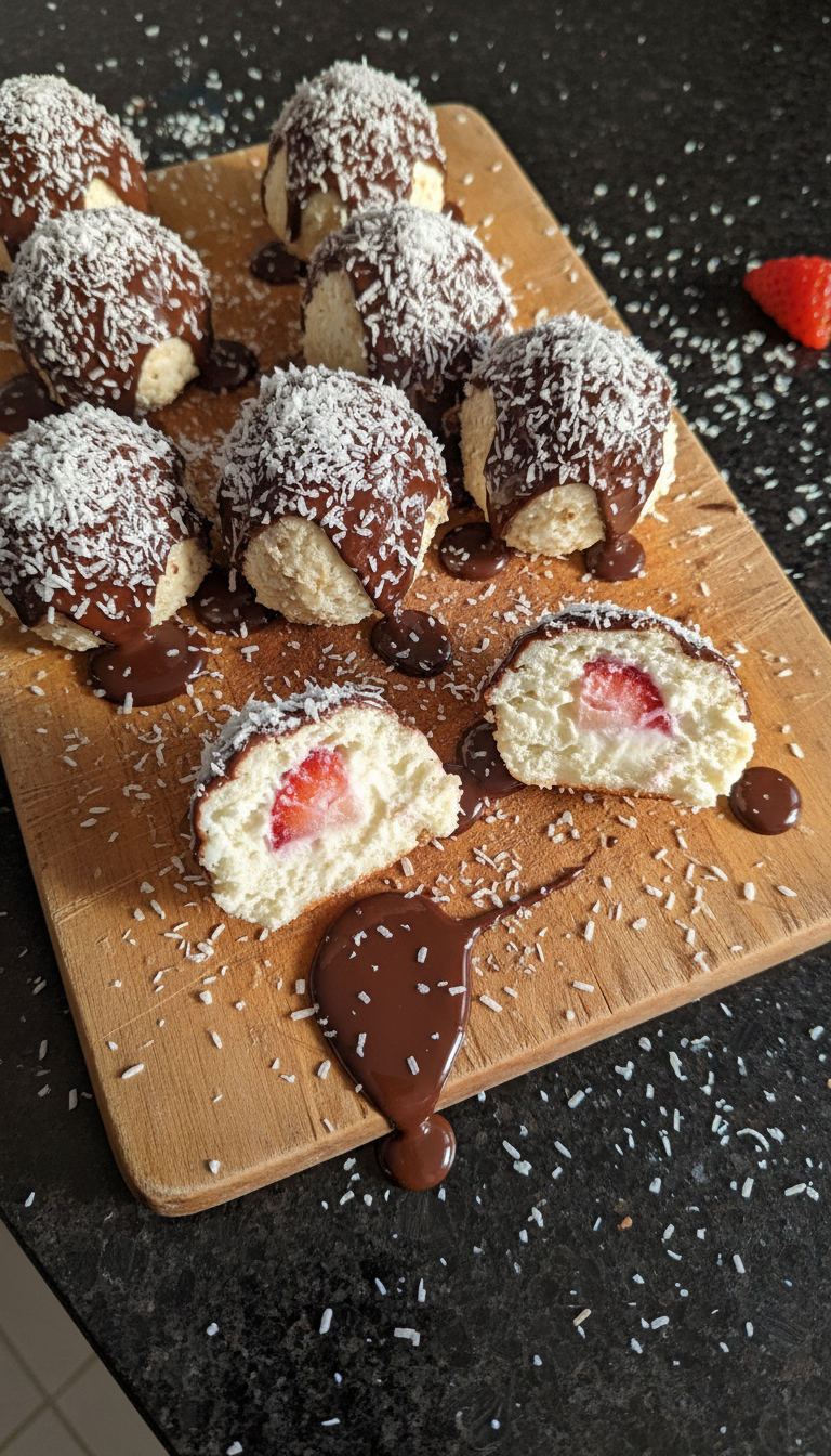 Coconut Chocolate Strawberry Bites
