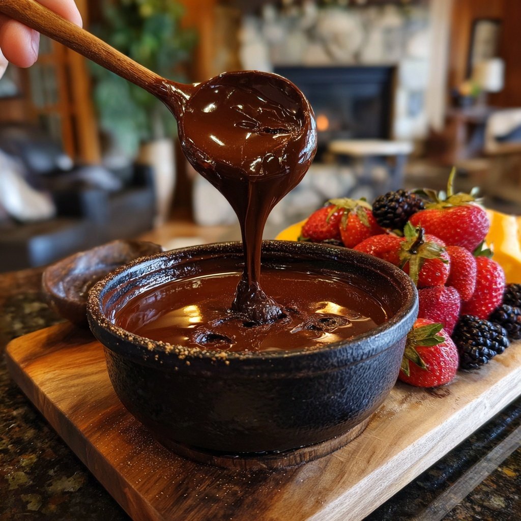 Chocolate Maple Almond Fondue