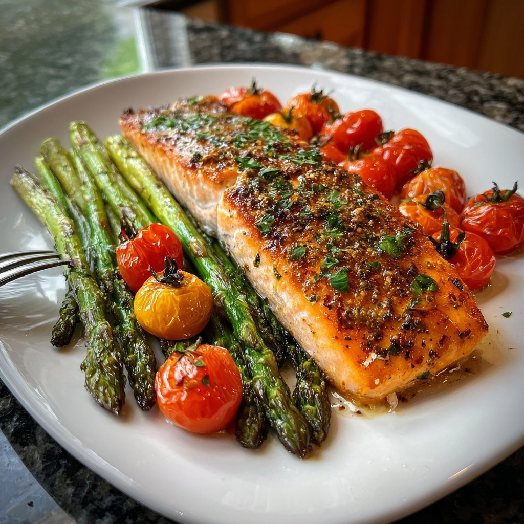 Savory Roasted Salmon with Veggies