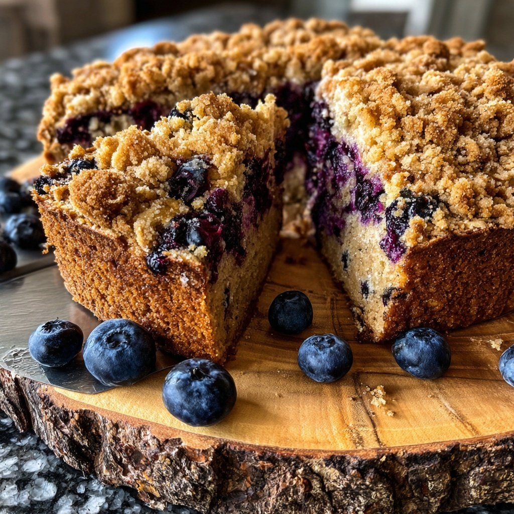 Blueberry Lemon Sourdough with Honey Streusel