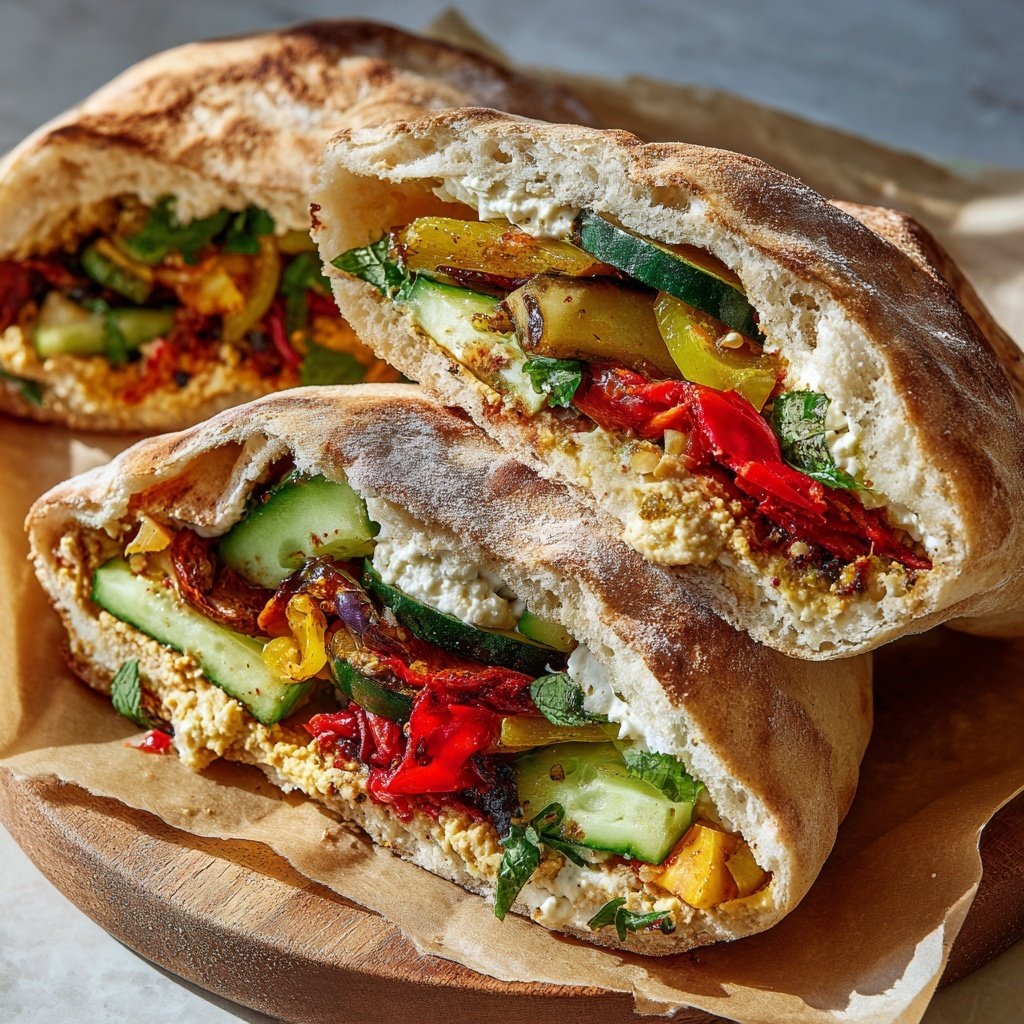 Mediterranean Veggie Pita Pockets