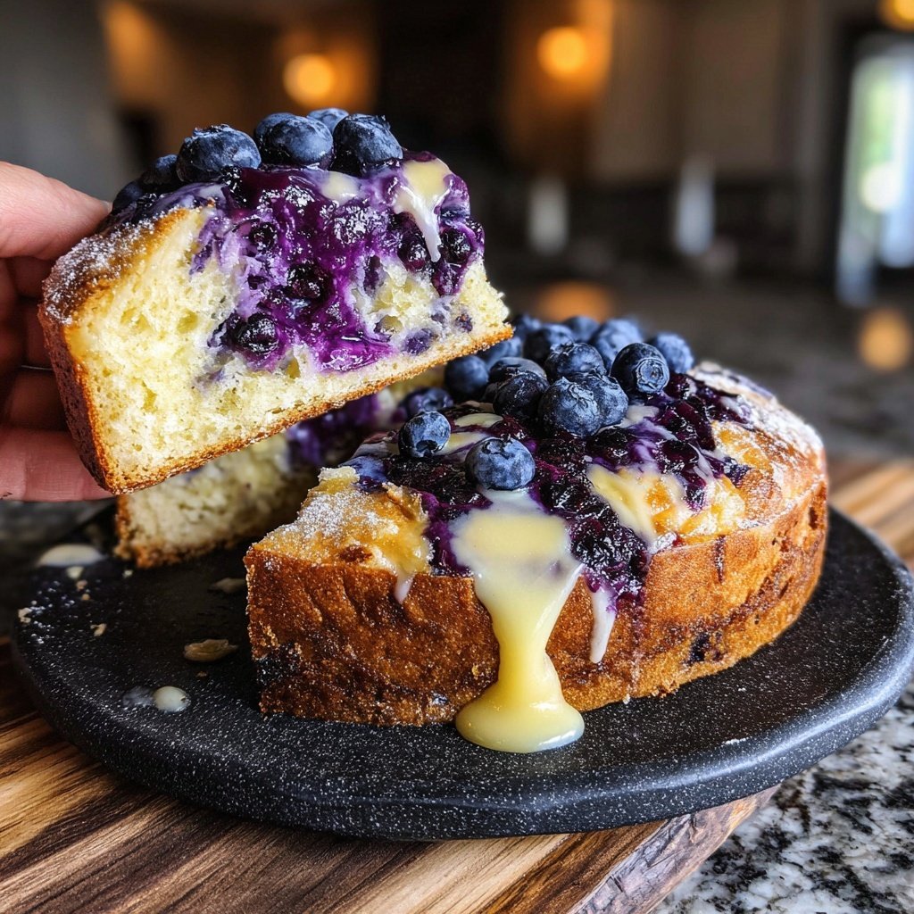 Lemon Blueberry Sourdough with Custard Center