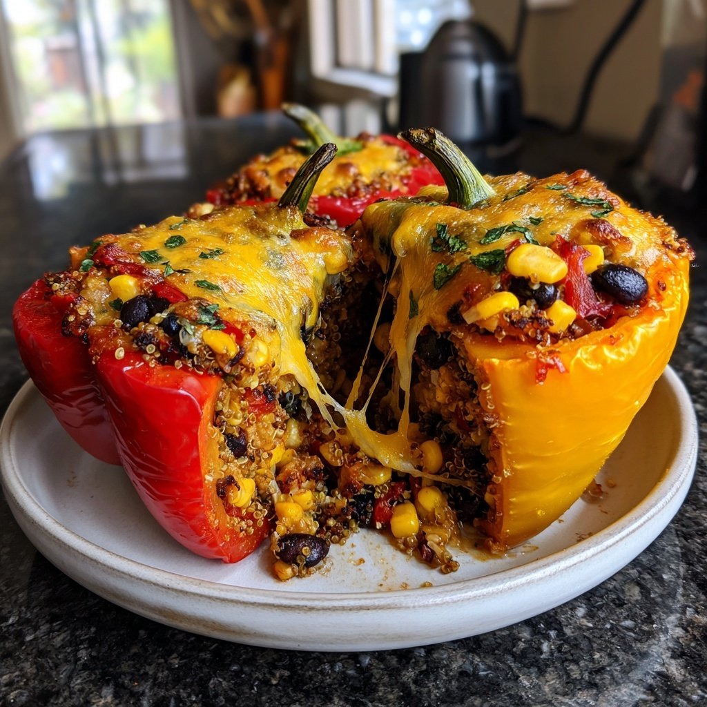 Veggie-Stuffed Bell Peppers