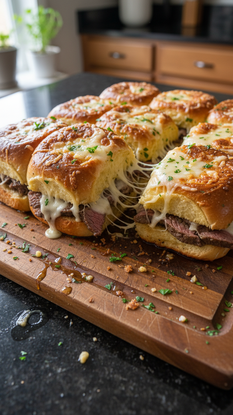 Garlic Butter Steak Sliders