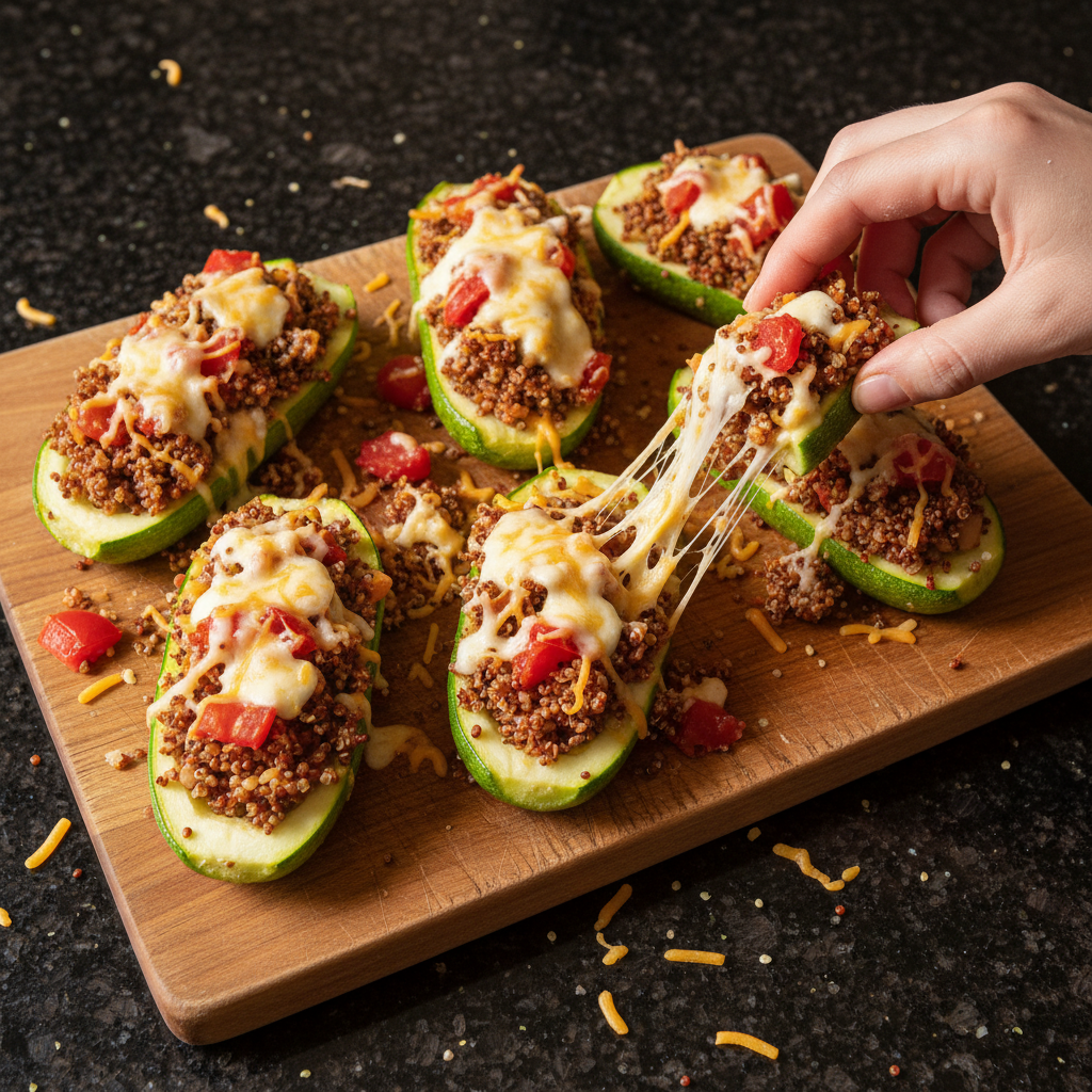 Stuffed Zucchini Boats for Two