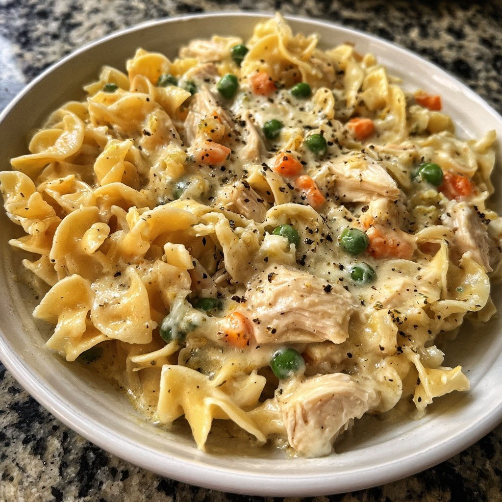 Creamy Chicken Pot Pie Noodles