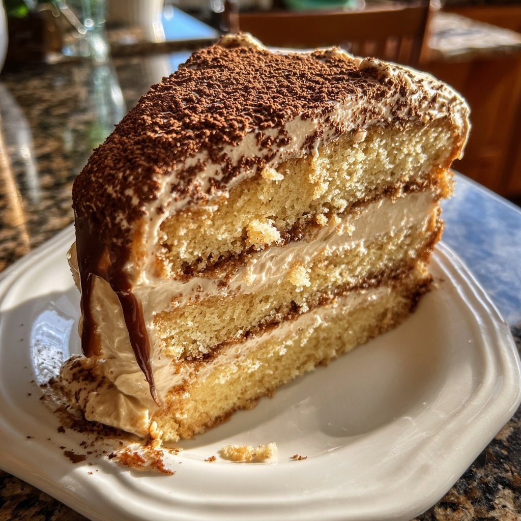 Vanilla Latte Cake with Espresso Buttercream