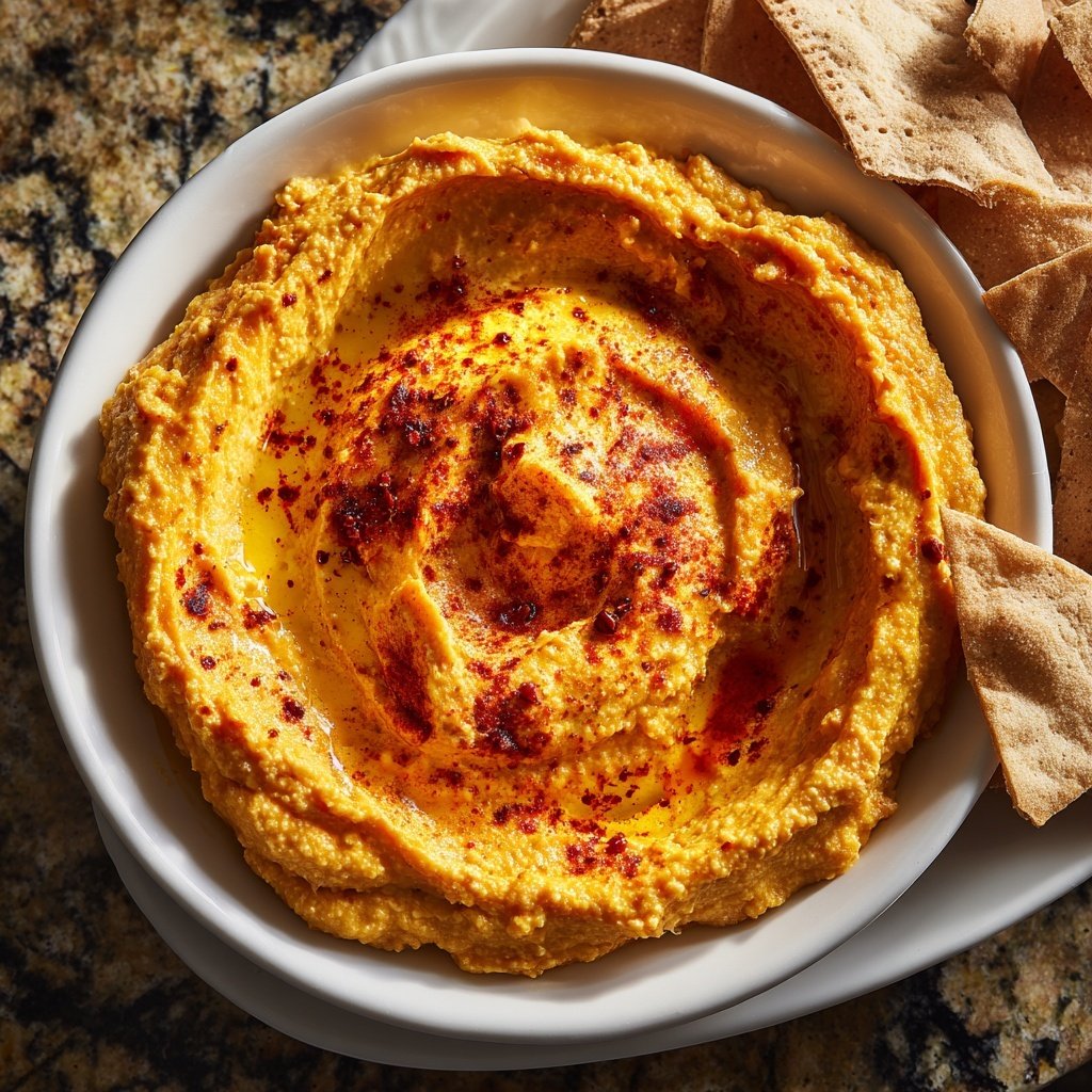Roasted Red Pepper Hummus Platter