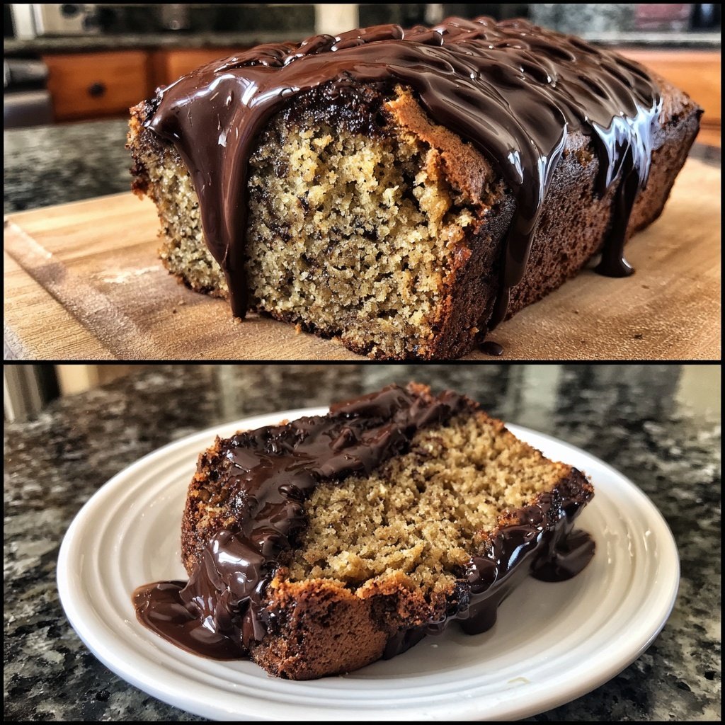 Chocolate Dipped Banana Bread
