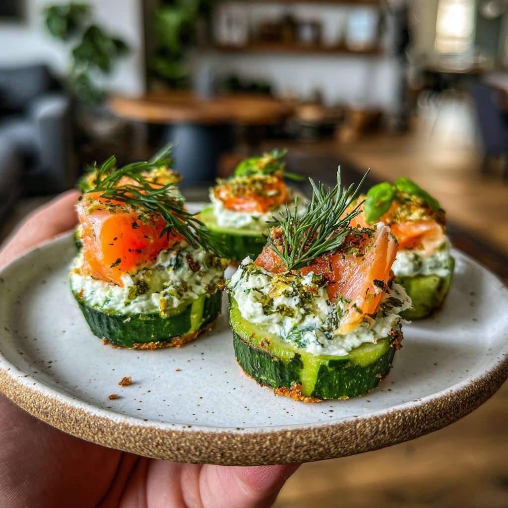 Everything Cucumber Smoked Salmon Bites