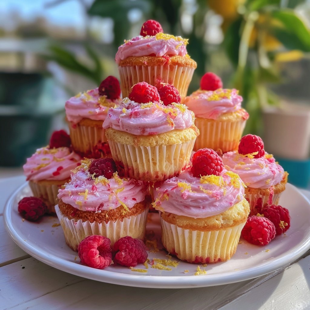 Raspberry Lemonade Cupcake Towers